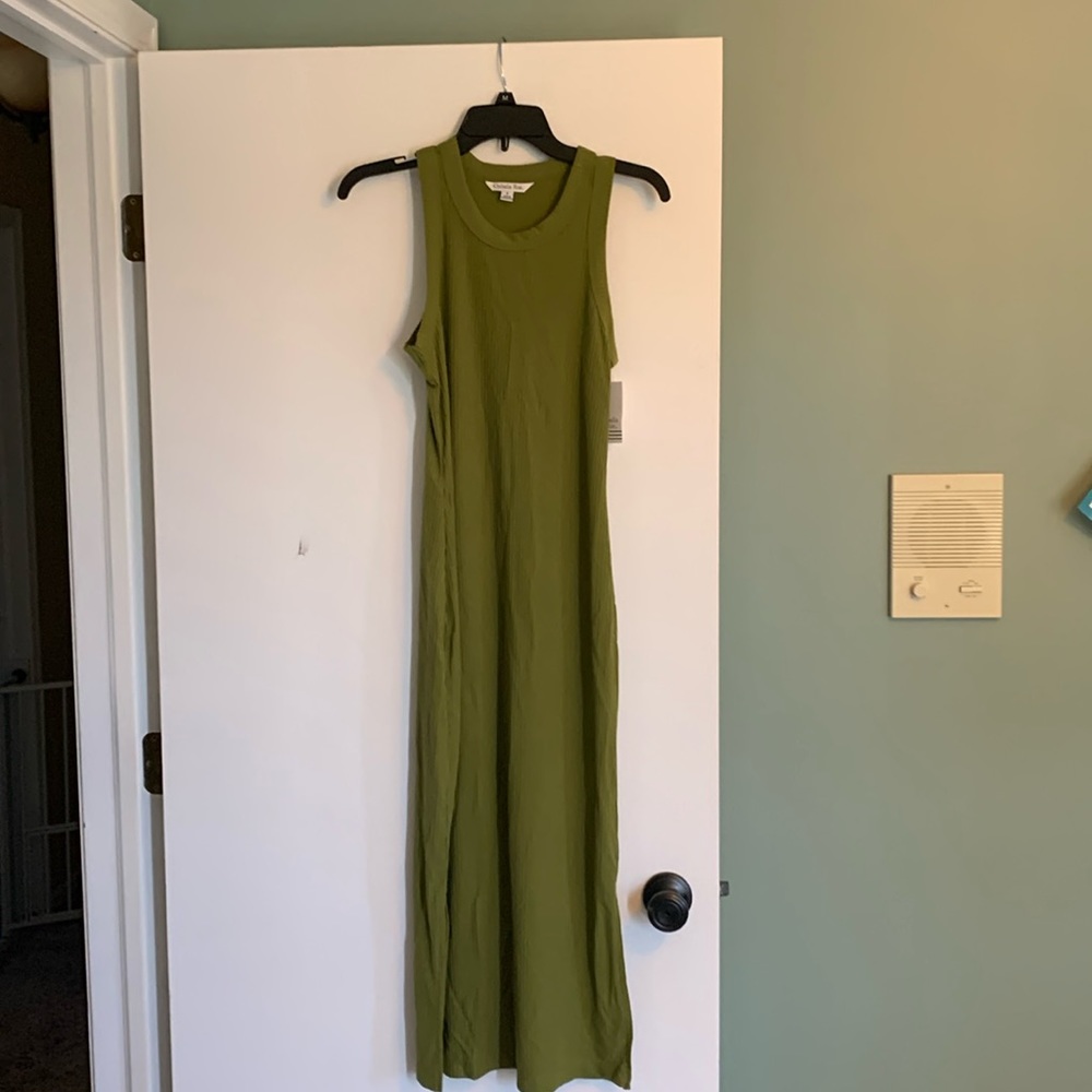 Olive Green Midi Dress- size small